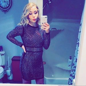 Stunning windsor rhinestone formal midi dress.